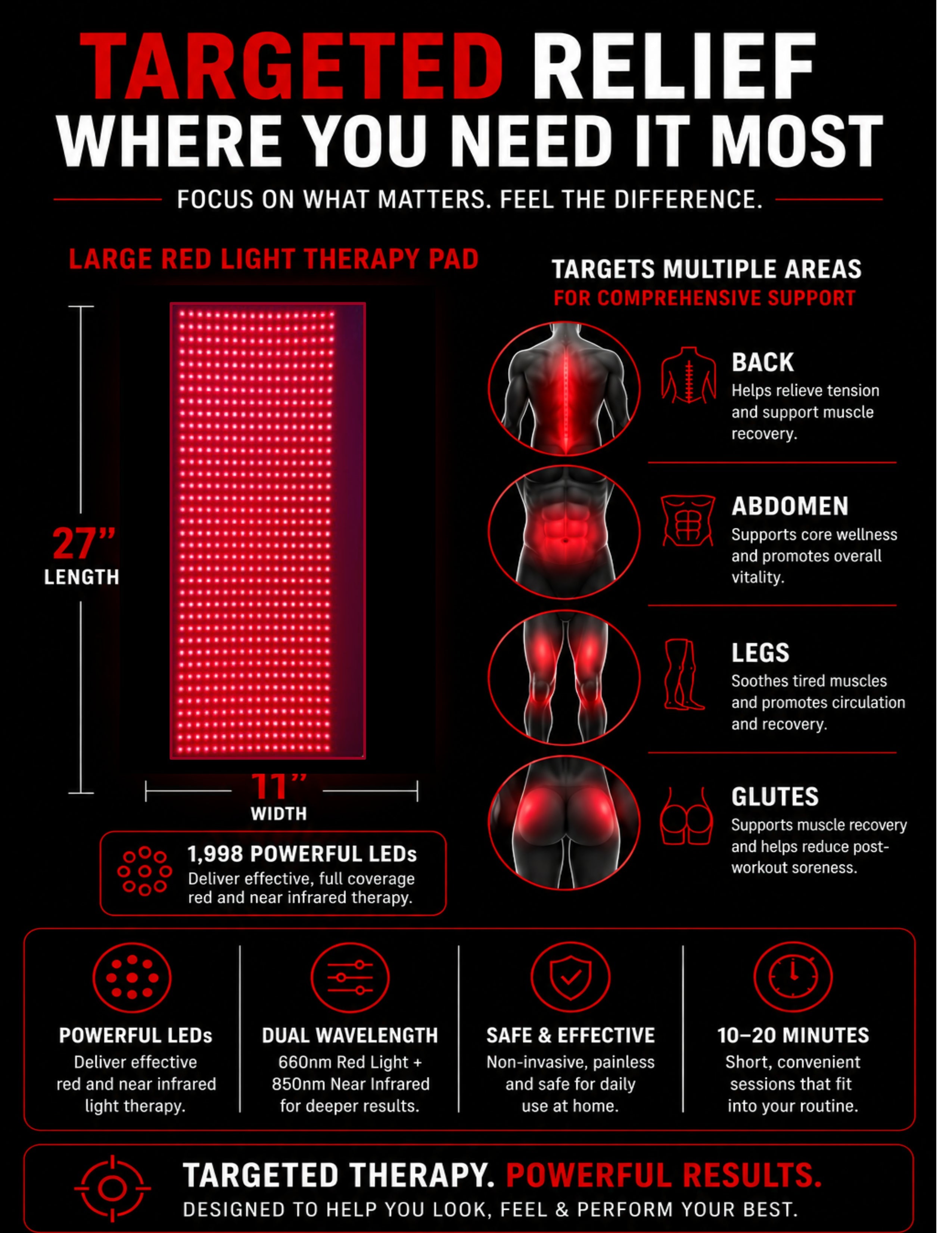 Red Light Pro Large Pad 27×11