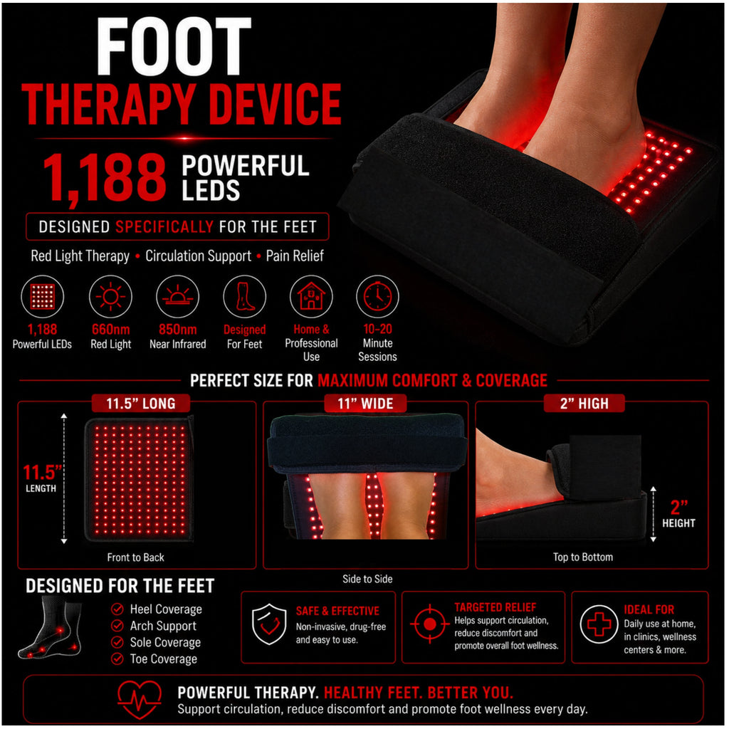Red Light Pro Pad Kit for Feet & Legs