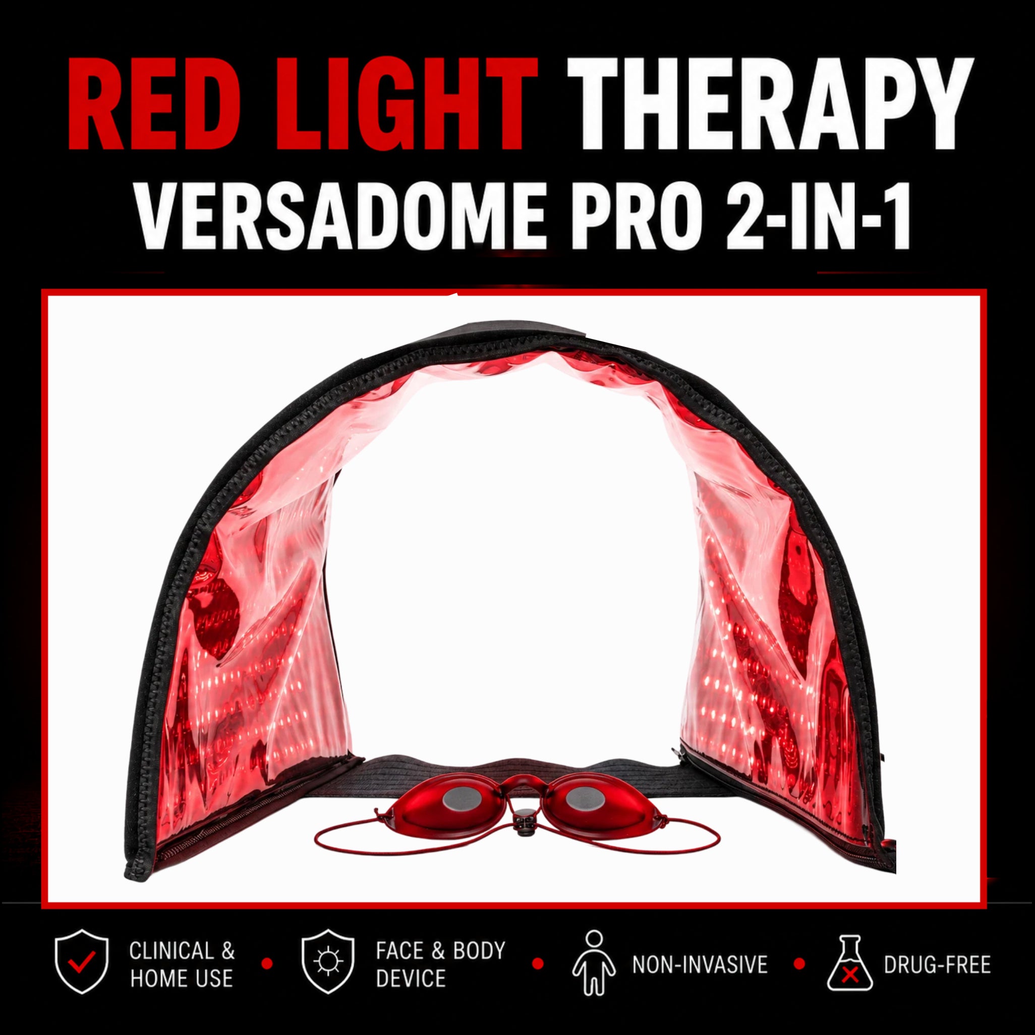 Red Light Pro - 2 in 1 Versa Dome and Pad